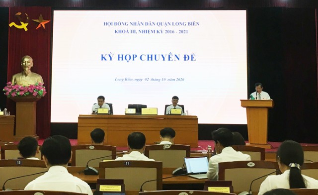 HĐND quận Long Biên tổ chức kỳ họp chuyên đề